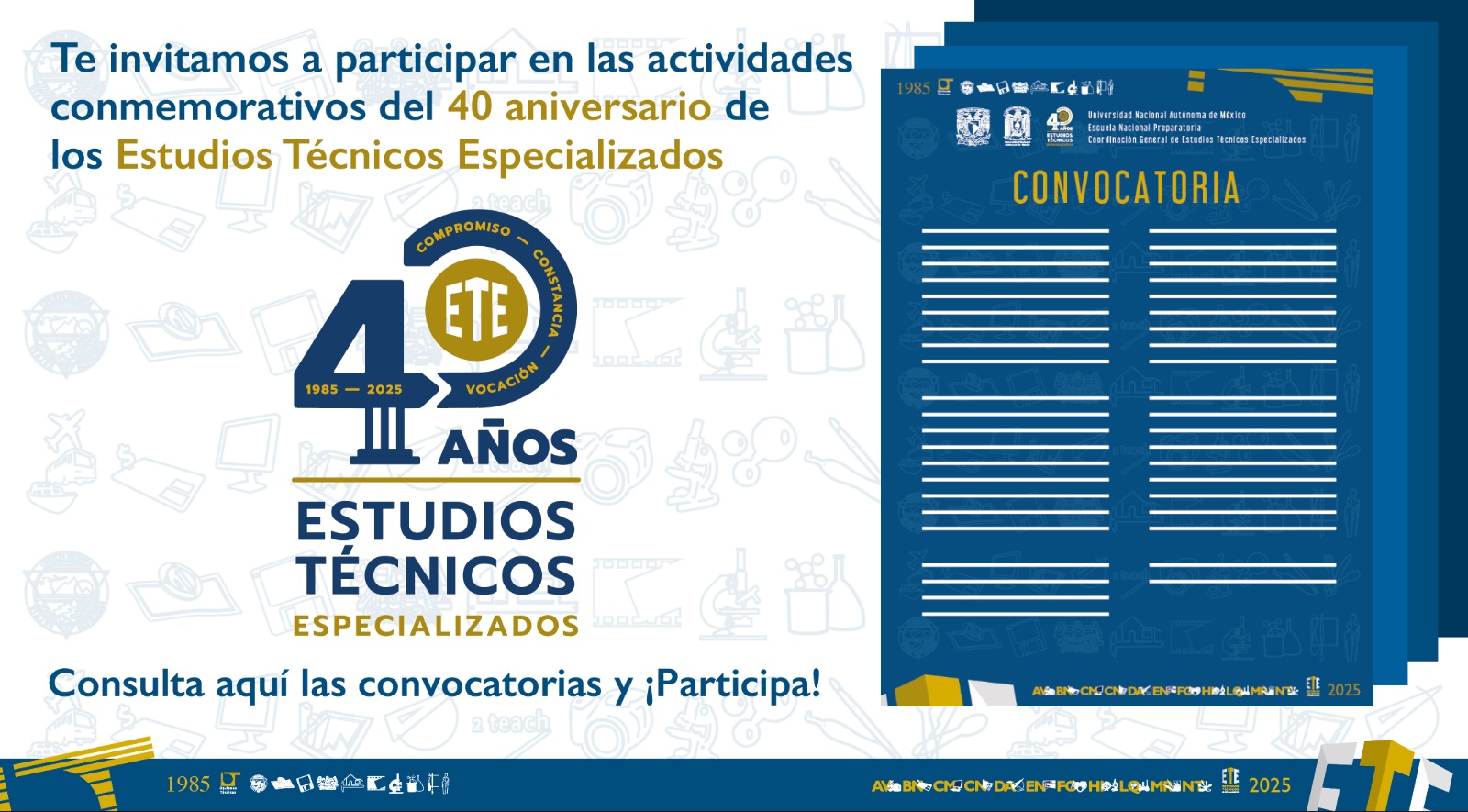 Convocatoria 40 años ETES